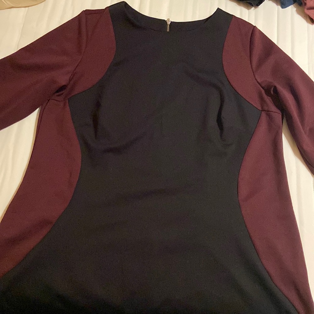Plus size 18 Lane Bryant Colorblock Curve Hugging Bodycon Sheath Dress
